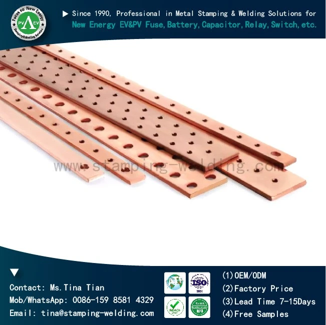 Laser cutting copper busbard